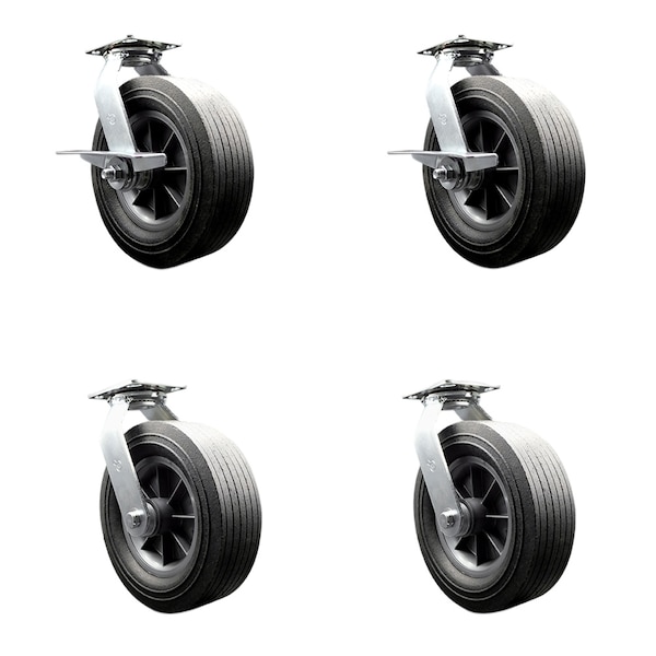 Service Caster Greenlee Caster Set - GMX Cart -2 Swivel Brake Bolt On Lock 2 Bolt On Lock - SCC GRE-SCC-100S1030-SNB-SLB-BSL-2-BSL-2 - main